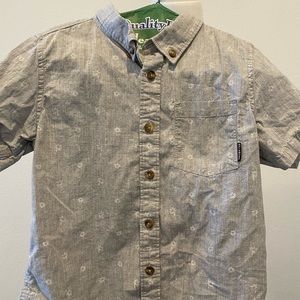 Boys billabong button up print shirt